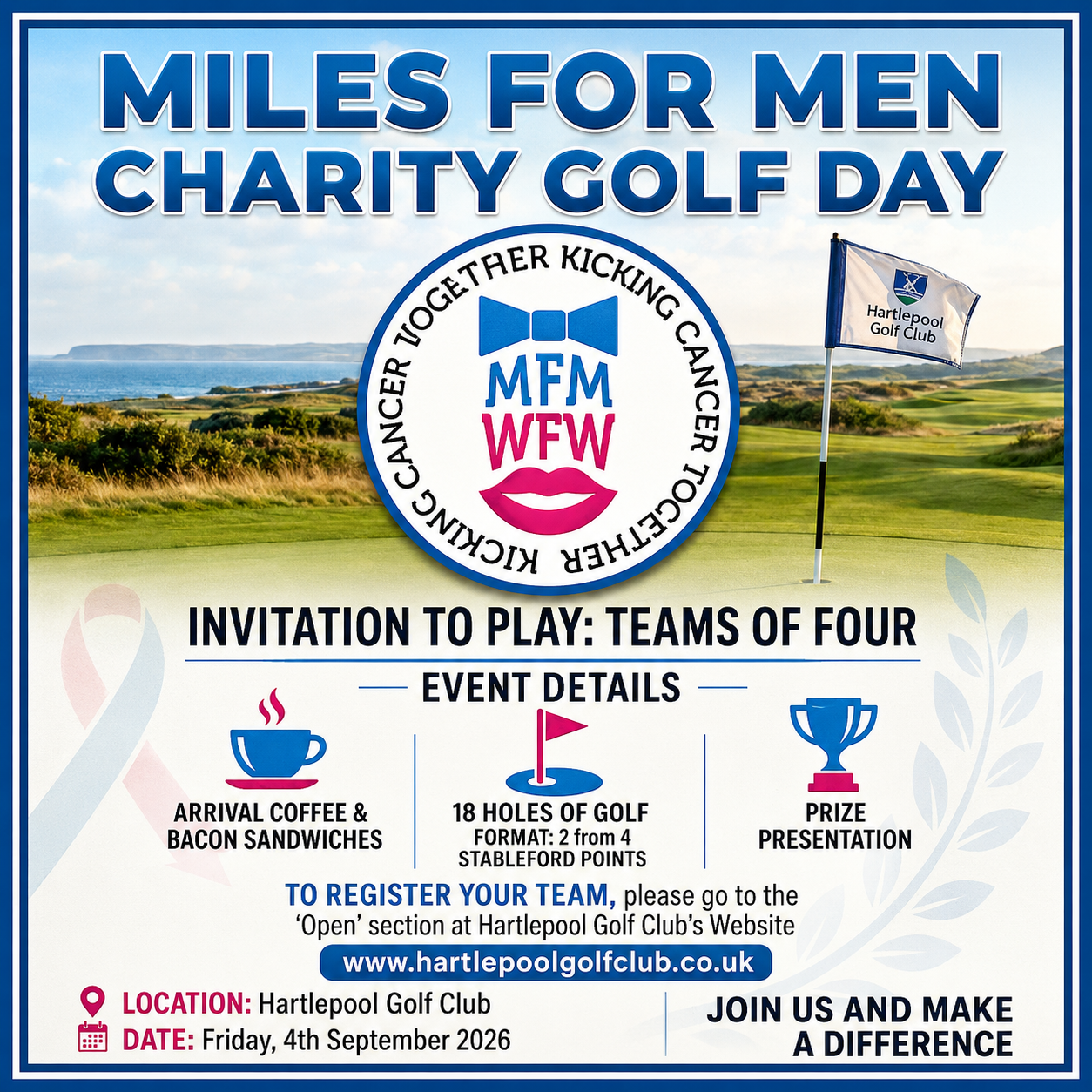 Miles For Men Charity Golf Day 2026 — Hartlepool Golf Club