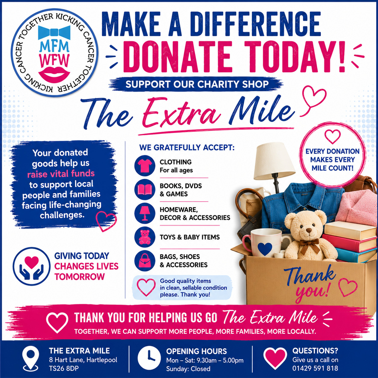 The Extra Mile — Make a Difference, Donate Today